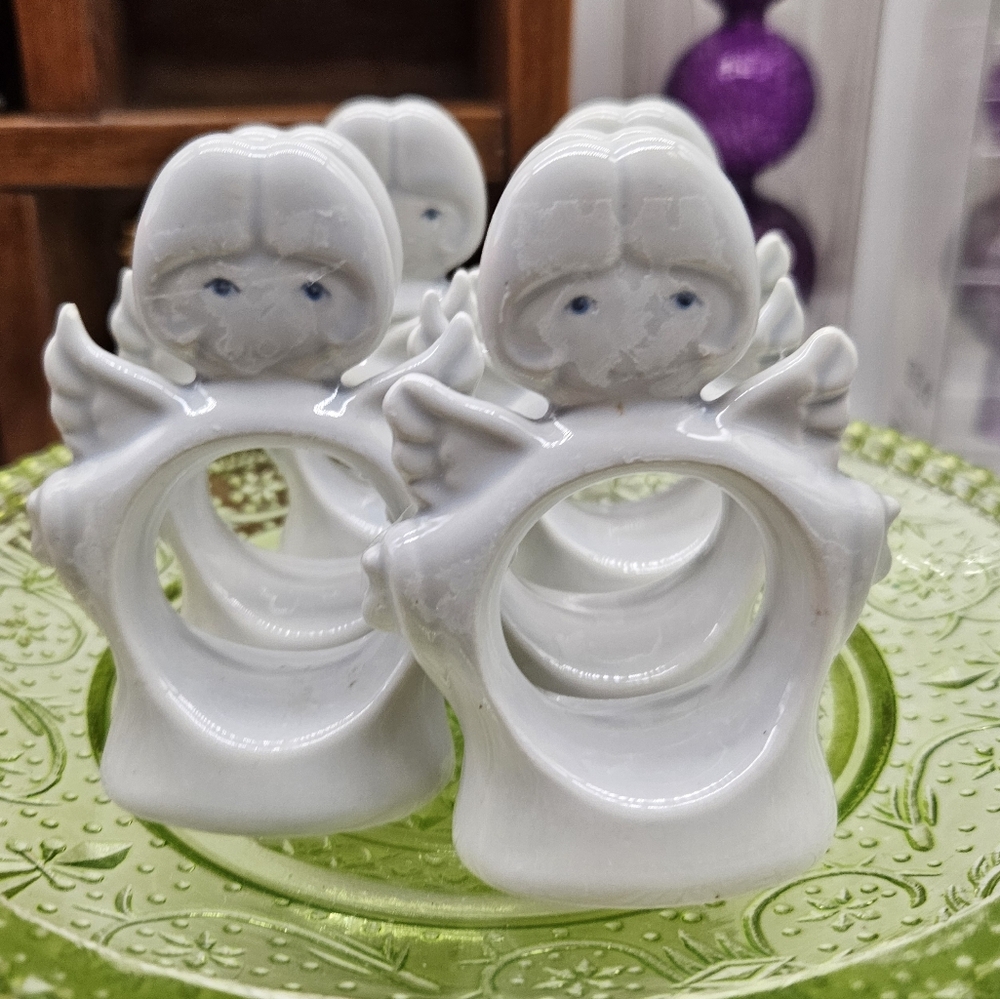 Cermaic Angel Napkin Rings